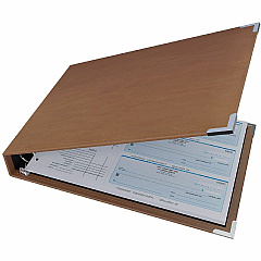 Davis Group Premium 3-Up Business Checkbook Binder 200 Sheet Capacity - 7 Ring - Pocket: Internal - Vinyl - Tan - Pocket - 1 Each (3UPAM09)