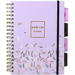 Pukka Pads Rochelle & Jess Notebook 5 Subject(s) - 100 Sheets - Quad Ruled Front Ruling - Ruled Margin - 80 g/m² Grammage - 7 1/2" x 10" Sheet Size - Black, Lilac, Gold Cover - Graph Layout, Note Section, Repositionable Divider - 3 / Pack (9917ROC) Pukka Pads Rochelle & Jess Notebook 5 Subject(s) - 100 Sheets - Quad Ruled Front Ruling - Ruled Margin - 80 g/m² Grammage - 7 1/2" x 10" Sheet Size - Black, Lilac, Gold Cover - Graph Layout, Note Section, Repositionable Divider - 3 / Pack (9917ROC)