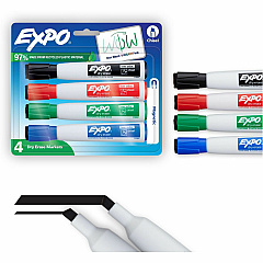 Expo Magnetic Dry-erase Marker Erasable - Assorted Ink/ - 4 / Pack (1944728A) Expo Magnetic Dry-erase Marker Erasable - Assorted Ink/ - 4 / Pack (1944728A)