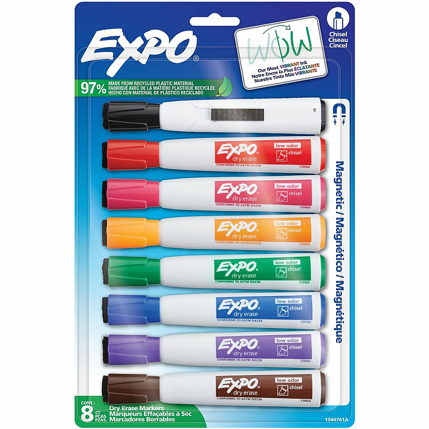 Sharpie Magnetic Dry-erase Marker Erasable - Assorted Ink/ - 8 / Pack (1944741A)