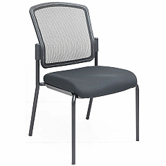 Lorell Mesh Back Guest Chair Mesh Back Material - Black Frame Color - Steel Frame Material - Black - 1 Each (LLR23102)