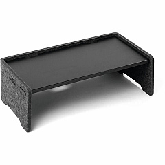 DURABLE Monitor Stand EFFECT 22.05 lb Load Capacity - 6.30" Height x 19.69" Width - Desk, Table - Metal, Felt - Charcoal - For Monitor, Notebook - Ergonomic, Adjustable Height, Cable Management, Storage Space - 1 Each (508158)