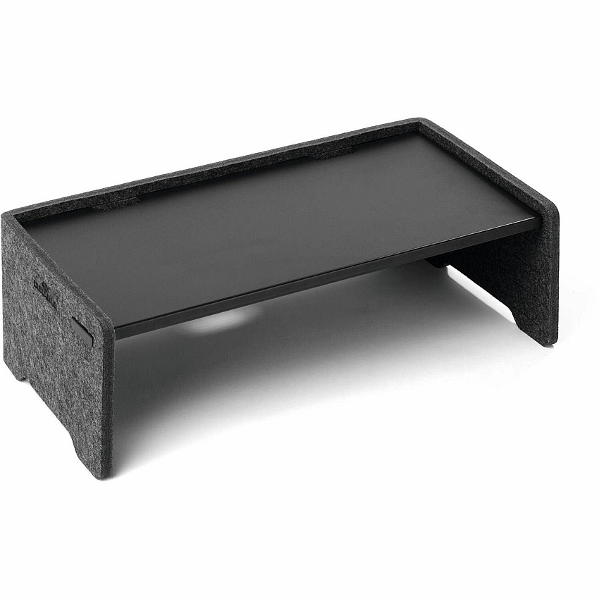 DURABLE Monitor Stand EFFECT 22.05 lb Load Capacity - 6.30" Height x 19.69" Width - Desk, Table - Metal, Felt - Charcoal - For Monitor, Notebook - Ergonomic, Adjustable Height, Cable Management, Storage Space - 1 Each (508158)