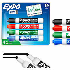 Expo Dry Erase Markers Erasable - Assorted Ink - Dry - 4 / Set (80174A) Expo Dry Erase Markers Erasable - Assorted Ink - Dry - 4 / Set (80174A)