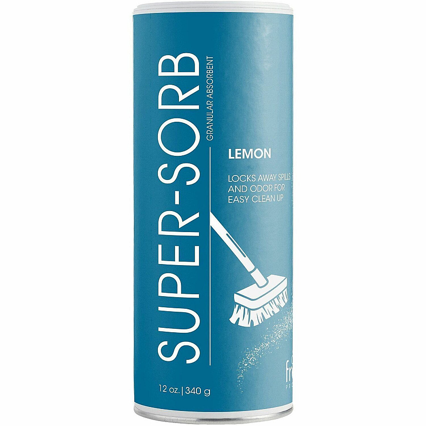 Fresh Products Super-Sorb Granular Absorbent Lemon - 4 / Carton - Cellulose - White, Blue (SS24LECT)