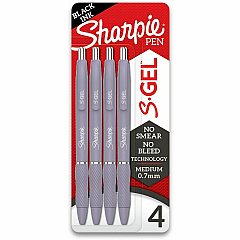 Sharpie S-Gel Pens 0.7 mm Medium Pen Point - Black Ink - Gel-based - Icy Violet Plastic Barrel - 4 / Pack (2195670) Sharpie S-Gel Pens 0.7 mm Medium Pen Point - Black Ink - Gel-based - Icy Violet Plastic Barrel - 4 / Pack (2195670)