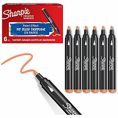 Sharpie Creative Markers Orange Ink - Water Based, Acrylic Based - 6 / Box (2218122) Sharpie Creative Markers Orange Ink - Water Based, Acrylic Based - 6 / Box (2218122)