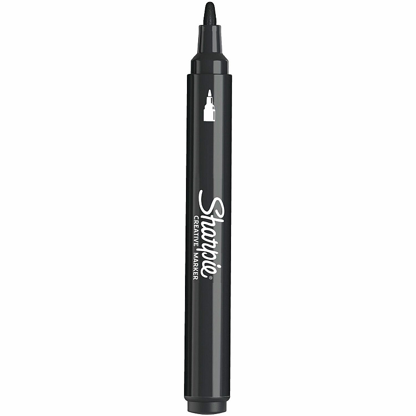 Sharpie Creative Markers Black Ink - Water Based, Acrylic Based - 6 / Box (2218123)