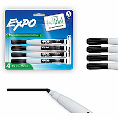 Expo Magnetic Dry Erase Markers Erasable - Black Ink - Dry - 4 / Pack (2211584) Expo Magnetic Dry Erase Markers Erasable - Black Ink - Dry - 4 / Pack (2211584)