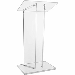 Kantek Standing Lectern 2 Legs - 41" Height x 23.60" Width x 16" Depth - Speaker, Presentation - Assembly Required - Clear - Acrylic - 1 Each (AP360) Kantek Standing Lectern 2 Legs - 41" Height x 23.60" Width x 16" Depth - Speaker, Presentation - Assembly Required - Clear - Acrylic - 1 Each (AP360)