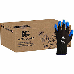 KleenGuard G40 Multi-Purpose Work Gloves 9.44" Glove Length - Abrasion, Grease, Oil Protection - Nitrile Foam Coating - 9 Size Number - Large Size - For Right/Left Hand - Nitrile Foam, Nylon - Black, Blue - Abrasion Resistant, Stain Resistant, W (40227CT)