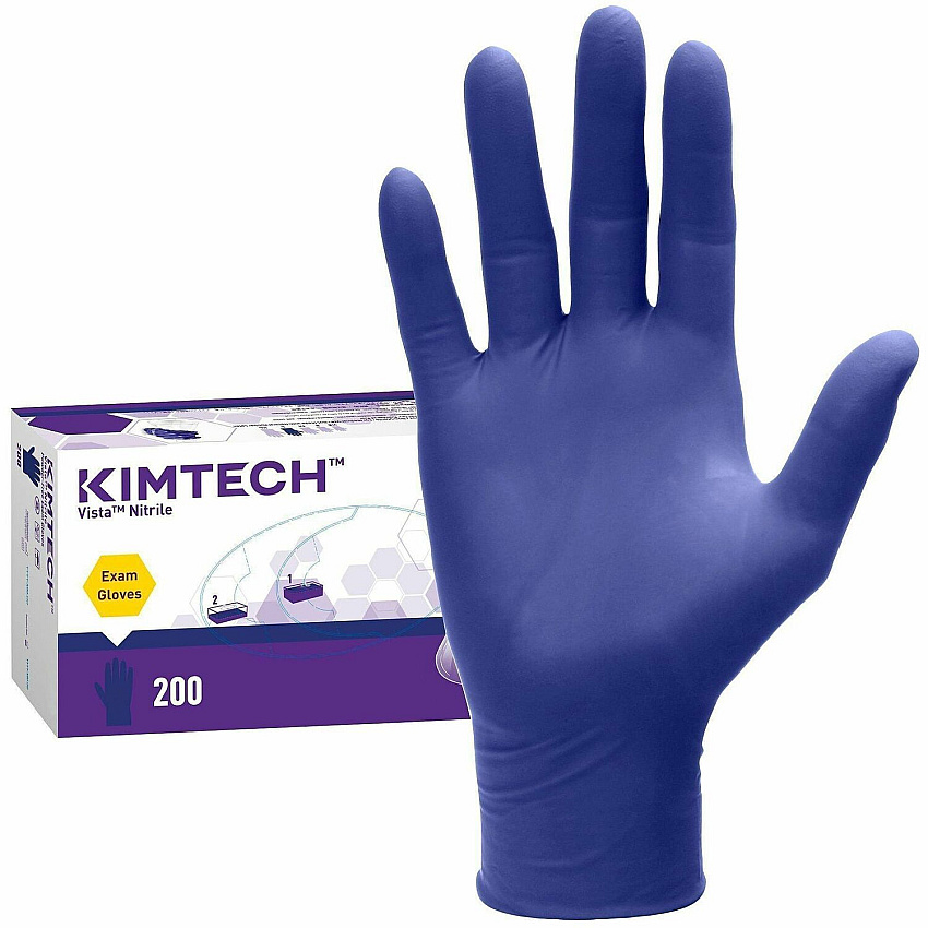 Kimtech Vista Nitrile Exam Gloves 4.3 mil Thickness x 9.50" Glove Length - Small Size - For Right/Left Hand - Nitrile - Purple - Textured Fingertip, Comfortable, Latex-free, Recyclable - For Food, Chemotherapy, Healthcare, Industrial, Food Handlin (62826)