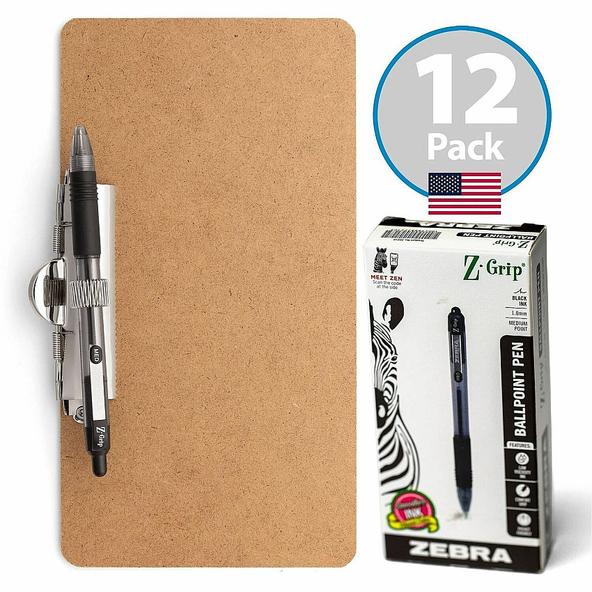 Officemate Landscape Memo/Receipt-Sized Clipboards Storage for Receipt - Wood - 12 / Carton (83158)