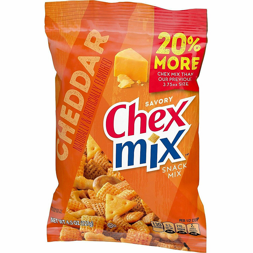 Chex Mix Chex Cheddar Snack Mix Cheddar - 4.50 oz - 8 / Carton (SN15532)