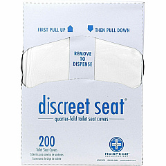 Hospeco Recycled Paper Toilet Seat Covers For Toilet, Public Toilet - White - Paper - 25 / Carton (DSQTR5M)