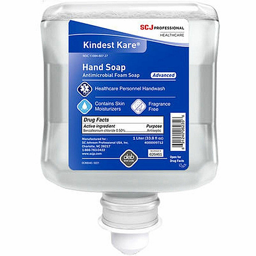 SC Johnson Kindest Kare Advanced Handwash 1.06 quart - Cartridge Dispenser - Healthcare, Hand, Skin - Moisturizing - Non-drying, Fragrance-free, Dye-free - 6 / Carton (626461)