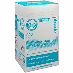 Phade Compostable Straws 8.5" Height x - Polyhydroxyalkanoate (PHA) - Caribbean Blue - 300 / Box (511180) Phade Compostable Straws 8.5" Height x - Polyhydroxyalkanoate (PHA) - Caribbean Blue - 300 / Box (511180)