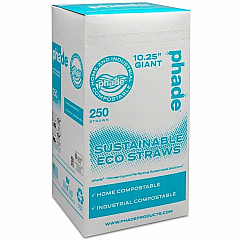 Phade Compostable Straws 10.3" Height x - Polyhydroxyalkanoate (PHA) - Caribbean Blue - 250 / Box (511179) Phade Compostable Straws 10.3" Height x - Polyhydroxyalkanoate (PHA) - Caribbean Blue - 250 / Box (511179)
