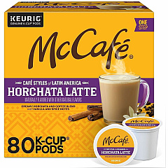 McCafe McCafé® K-Cup Horchata Latte Compatible with Keurig Brewer - Medium - Per Box - 24 K-Cup - K-Cup - Horchata Latte - Kosher - 4 / Carton (9891CT) McCafe McCafé® K-Cup Horchata Latte Compatible with Keurig Brewer - Medium - Per Box - 24 K-Cup - K-Cup - Horchata Latte - Kosher - 4 / Carton (9891CT)