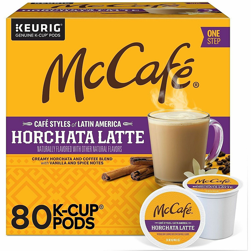 McCafe McCaf&eacute;&reg; K-Cup Horchata Latte Compatible with Keurig Brewer - Medium - Per Box - 24 K-Cup - K-Cup - Horchata Latte - Kosher - 4 / Carton (9891CT)