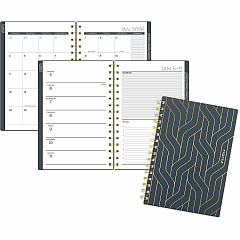 At-A-Glance Hera Weekly Monthly Planner Weekly, Monthly - 12 Month - January 2027 to December 2027 - 1 Week Double Page Layout - 5 1/2" x 8 1/2" Sheet Size - Twin Wire - Black, Gold - Poly Cover - 1 Each (1765200) At-A-Glance Hera Weekly Monthly Planner Weekly, Monthly - 12 Month - January 2027 to December 2027 - 1 Week Double Page Layout - 5 1/2" x 8 1/2" Sheet Size - Twin Wire - Black, Gold - Poly Cover - 1 Each (1765200)