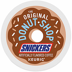 The Original Donut Shop K-Cup Snickers Coffee Compatible with Keurig Brewer - Mild - Per Box - 24 K-Cup - K-Cup - Snickers - Kosher - 4 / Carton (9608CT) The Original Donut Shop K-Cup Snickers Coffee Compatible with Keurig Brewer - Mild - Per Box - 24 K-Cup - K-Cup - Snickers - Kosher - 4 / Carton (9608CT)