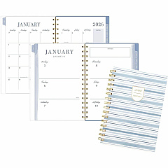 Cambridge Leah Bisch Weekly Monthly Planner Weekly, Monthly - 12 Month - January 2027 to December 2027 - 5 1/2" x 8 1/2" Sheet Size - Twin Wire - Ciara Stripe - Poly Cover - 1 Each (LB42200) Cambridge Leah Bisch Weekly Monthly Planner Weekly, Monthly - 12 Month - January 2027 to December 2027 - 5 1/2" x 8 1/2" Sheet Size - Twin Wire - Ciara Stripe - Poly Cover - 1 Each (LB42200)