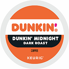 Dunkin Donuts Dunkin'® K-Cup Midnight Coffee Compatible with Keurig Brewer - Dark - 0.3 oz Per Box - 22 K-Cup - K-Cup - Dunkin' Midnight - Kosher - 4 / Carton (0316CT) Dunkin Donuts Dunkin'® K-Cup Midnight Coffee Compatible with Keurig Brewer - Dark - 0.3 oz Per Box - 22 K-Cup - K-Cup - Dunkin' Midnight - Kosher - 4 / Carton (0316CT)