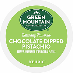 Green Mountain Coffee Roasters® K-Cup Chocolate Dipped Pistachio Coffee Compatible with Keurig Brewer - Medium - Per Box - 24 K-Cup - K-Cup - Chocolate Dipped Pistachio - Kosher - 4 / Carton (0158CT) Green Mountain Coffee Roasters® K-Cup Chocolate Dipped Pistachio Coffee Compatible with Keurig Brewer - Medium - Per Box - 24 K-Cup - K-Cup - Chocolate Dipped Pistachio - Kosher - 4 / Carton (0158CT)