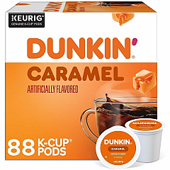 Dunkin Donuts Dunkin'® K-Cup Caramel Me Crazy Coffee Compatible with Keurig Brewer - Medium - 0.3 oz Per Box - 22 K-Cup - K-Cup - Caramel Me Crazy - Kosher - 4 / Carton (1277CT) Dunkin Donuts Dunkin'® K-Cup Caramel Me Crazy Coffee Compatible with Keurig Brewer - Medium - 0.3 oz Per Box - 22 K-Cup - K-Cup - Caramel Me Crazy - Kosher - 4 / Carton (1277CT)