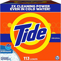 Tide Powder Laundry Detergent For Clothes, Laundry - Powder - 129 oz (8.06 lb) - 113 Loads - Recommended For: Stain Remover - Residue-free - Orange - 1 Each (16673)