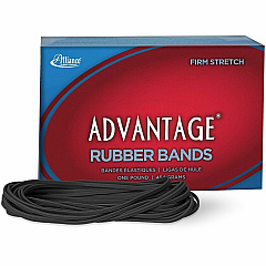 Alliance Rubber Advantage Classic Black Size: #117B - 7" Length x 0.1" Width - Stretchable, Reusable, Durable, Elastic, Strong - Rubber - Classic Black - 1 Box (58405)