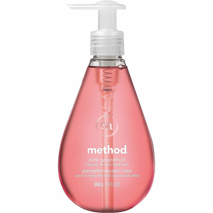 Method Gel Hand Wash Pink Grapefruit Scent - 12 fl oz - Pump Bottle Dispenser - Hand - Pink - Paraben-free, Phthalate-free, Cruelty-free - 1 Each (327750)