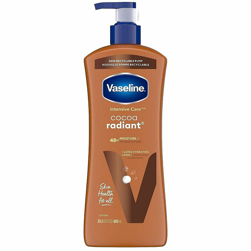Vaseline Cocoa Radiant Hydrating Lotion Lotion - 20.30 fl oz - For Dry Skin - Applicable on Body - Skin - Moisturising, Non-greasy, Absorbs Quickly - 4 / Carton (13442CT)