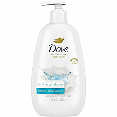 Dove Adv.-Care Antibacterial Hand Wash Kill Germs, Bacteria Remover - Hand - Moisturizing - Antibacterial - White - 4 / Carton (104056CT)