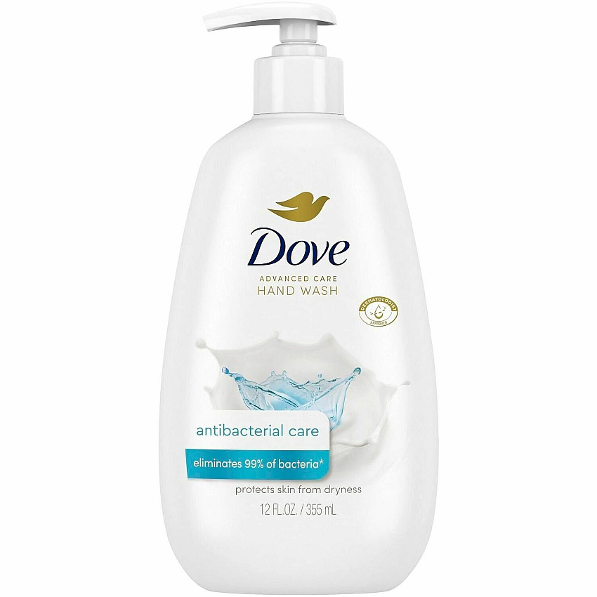 Dove Adv.-Care Antibacterial Hand Wash Kill Germs, Bacteria Remover - Hand - Moisturizing - Antibacterial - White - 4 / Carton (104056CT)