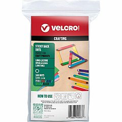 VELCRO&reg; Sticky Back Hook&Loop Fasteners Multicolor - Nylon - For Crafting, Wall, Glass, Plastic, Smooth Surface, Home, School, Office, Project, Indoor - 140 / Pack (40063)