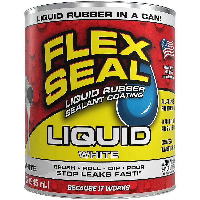 FLEX SEAL Sealant Synthetic Rubber - White - 2 lb - 1 - 6 / Carton (LFSWHTR32)