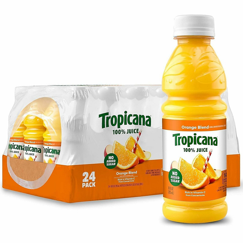 Tropicana Bottled Juice 10 fl oz (296 mL) - Orange, Apple - 24 / Carton (20686)