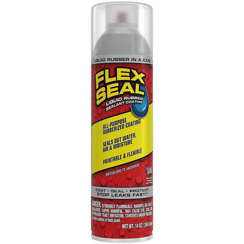 FLEX Liquid Rubber Sealant Coating Spray Rubber - Clear - 0.87 lb - 1 (FSCL20)