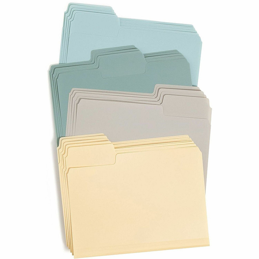 Smead SuperTab 1/3 Tab Cut Letter Top Tab File Folder 8 1/2" x 11" - 150 Sheets Capacity - 3/4" Expansion - Top Tab Location - Assorted Tab Position - Poly, Plastic - Assorted - Durable, Tear Resistant, Water Resistant - 20 / Pack (10521)