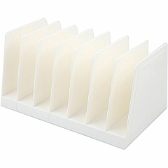 Business Source 6-slot Inclined Desk Step Sorter 6 Compartment(s) - 6.50" Height x 8" Width x 7.75" Depth - Desktop, Desk - White - 1 Each (BSN11874) Business Source 6-slot Inclined Desk Step Sorter 6 Compartment(s) - 6.50" Height x 8" Width x 7.75" Depth - Desktop, Desk - White - 1 Each (BSN11874)