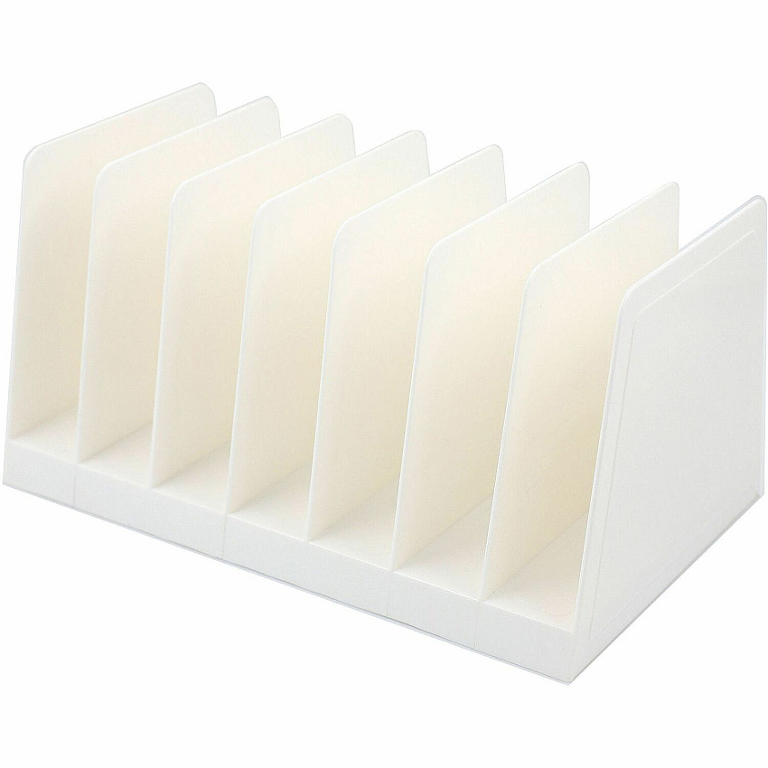 Business Source 6-slot Inclined Desk Step Sorter 6 Compartment(s) - 6.50" Height x 8" Width x 7.75" Depth - Desktop, Desk - White - 1 Each (BSN11874)