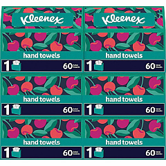 Kleenex Disposable Hand Towels 1 Ply - 8" Width x 9.10" Length - White - Paper - 60 Towels/Box - 6 / Carton (38586CT)