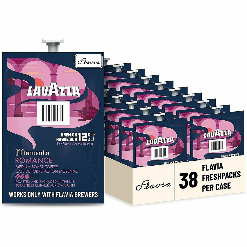 Flavia Freshpack Momento Romance Medium Roast Coffee Compatible with Flavia Aroma - Medium - Freshpack - 38 / Carton (48792)