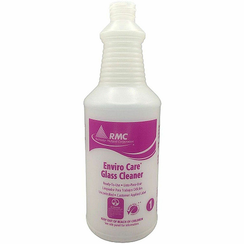 Rochester Midland RMC Enviro Care Glass Cleaner Bottle For Glass, Surface - Spray - 32 oz (2 lb) - Bio-based - Purple Spray Bottle - 6 / Carton (35064314)