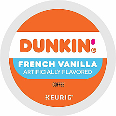 Dunkin Donuts Dunkin'® K-Cup, Pod French Vanilla Coffee Compatible with Keurig Brewer - Medium - 22 K-Cup - K-Cup, Pod - French Vanilla, Original Blend - Kosher - 4 / Carton (1268CT) Dunkin Donuts Dunkin'® K-Cup, Pod French Vanilla Coffee Compatible with Keurig Brewer - Medium - 22 K-Cup - K-Cup, Pod - French Vanilla, Original Blend - Kosher - 4 / Carton (1268CT)