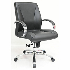 Lorell Pike Mid-Back Executive Chair Mid Back - Black - Polyurethane - Armrest - 1 Each (LLR63311)