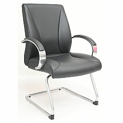 Lorell Pike Executive Guest Chair Low Back - Cantilever Base - Black - Polyurethane - Armrest - 1 Each (LLR63312)