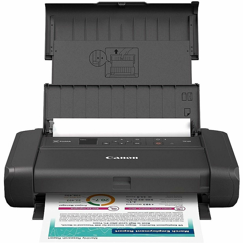 Canon PIXMA TR160 Portable Wired/Wireless Inkjet Printer - Color